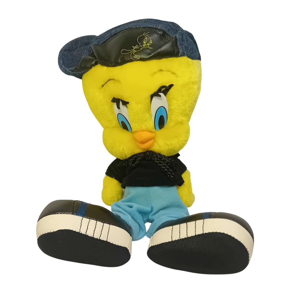 1998 VTG Street Cred Tweety Bird Plushie Stuffed Animal Hip Hop Hat Shoes READ